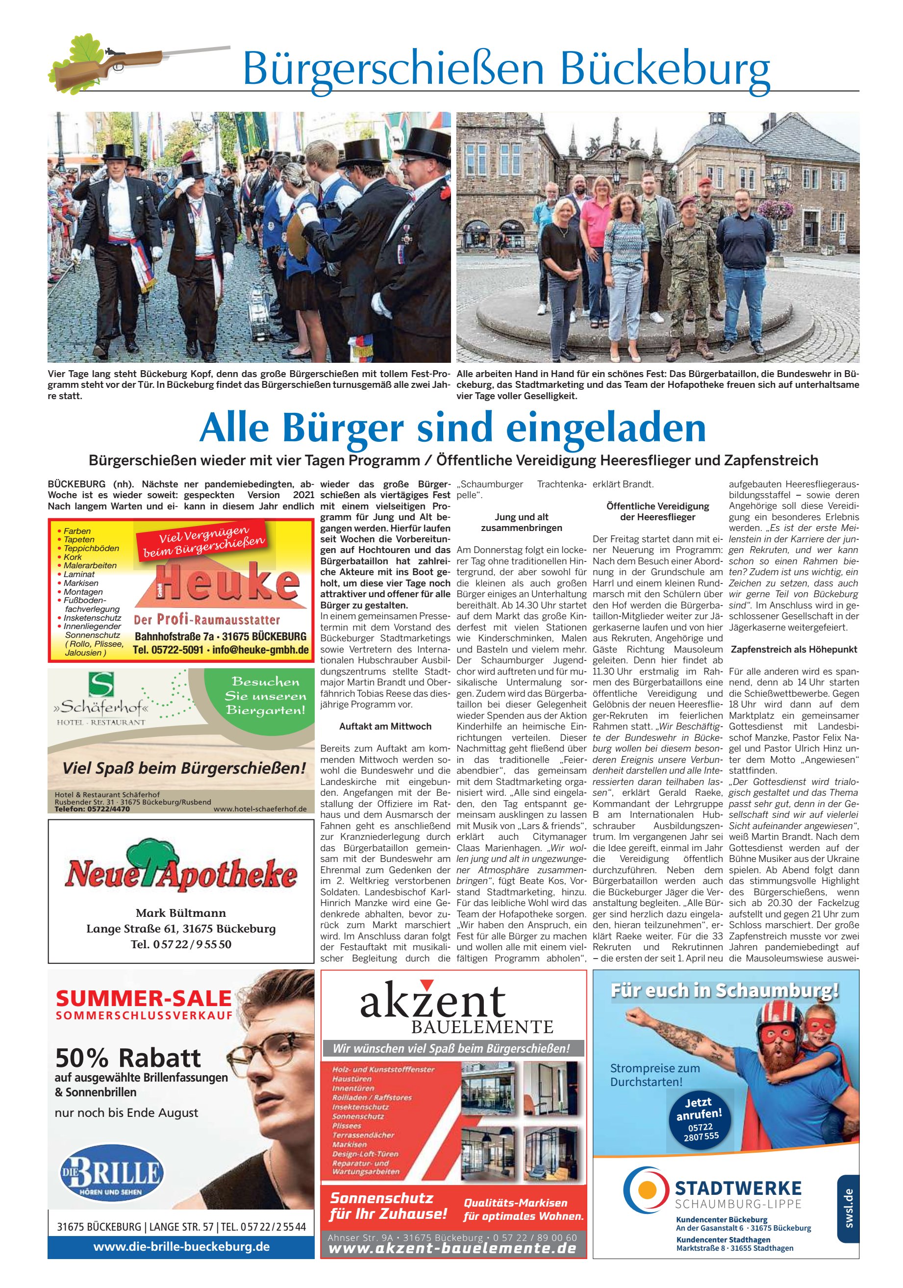 Bürgerschießen Bückeburg Alle