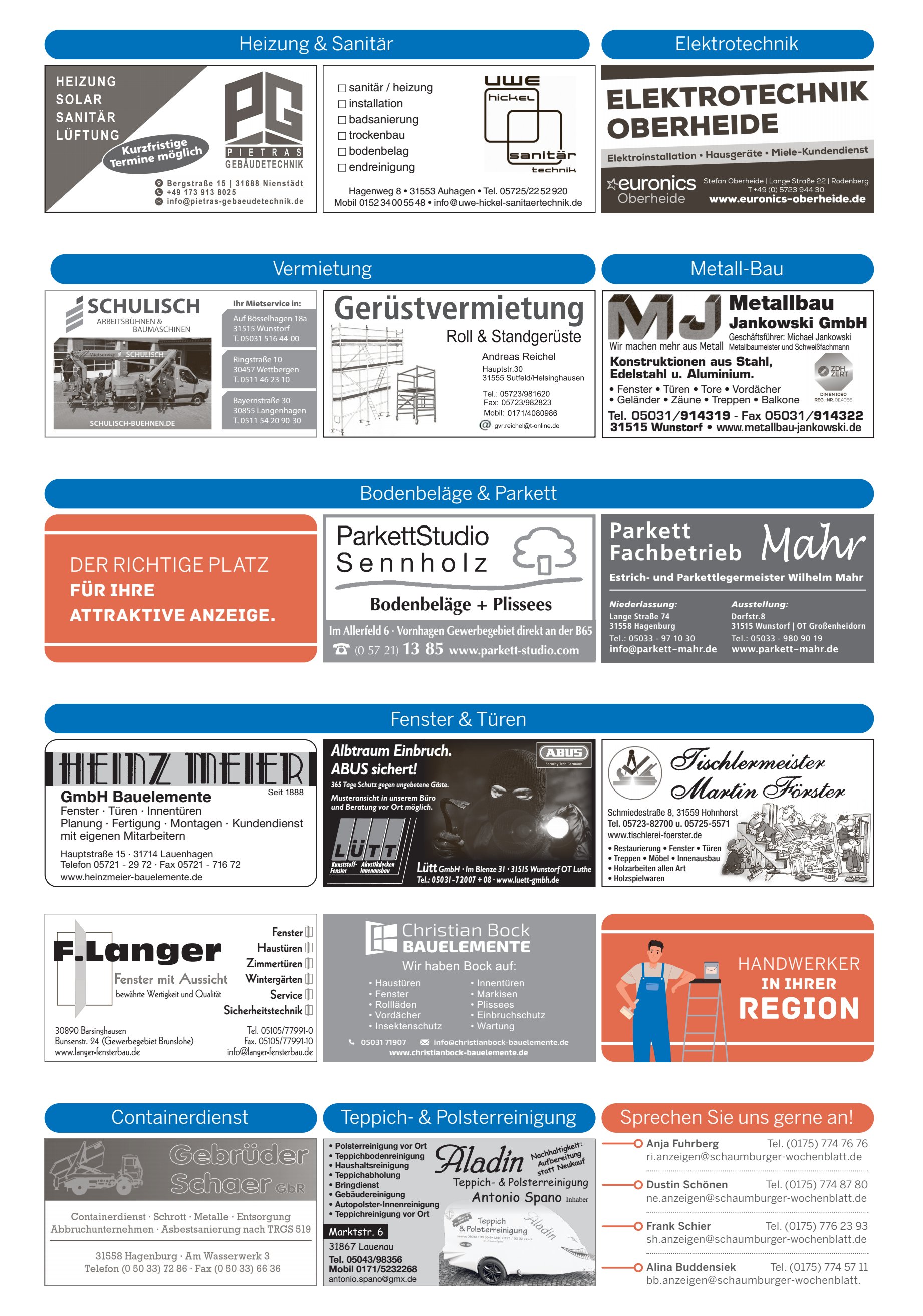 Gerüstvermietung REGION Parkett