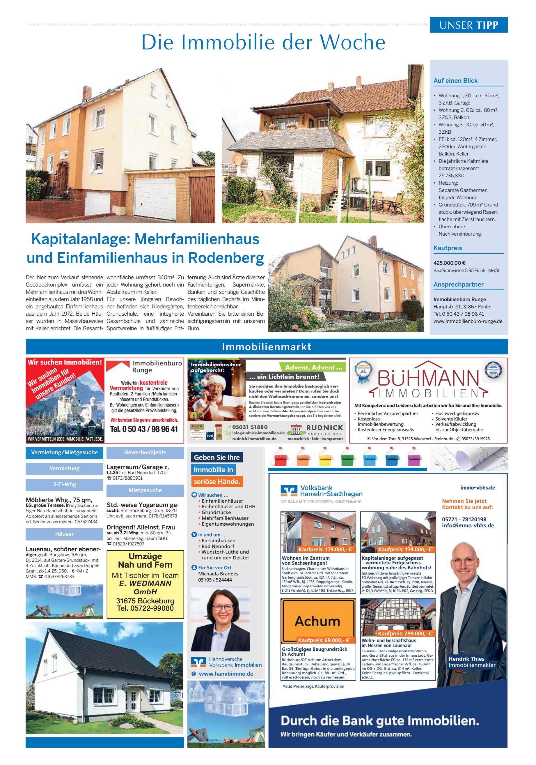Immobilie Woche Kapitalanlage