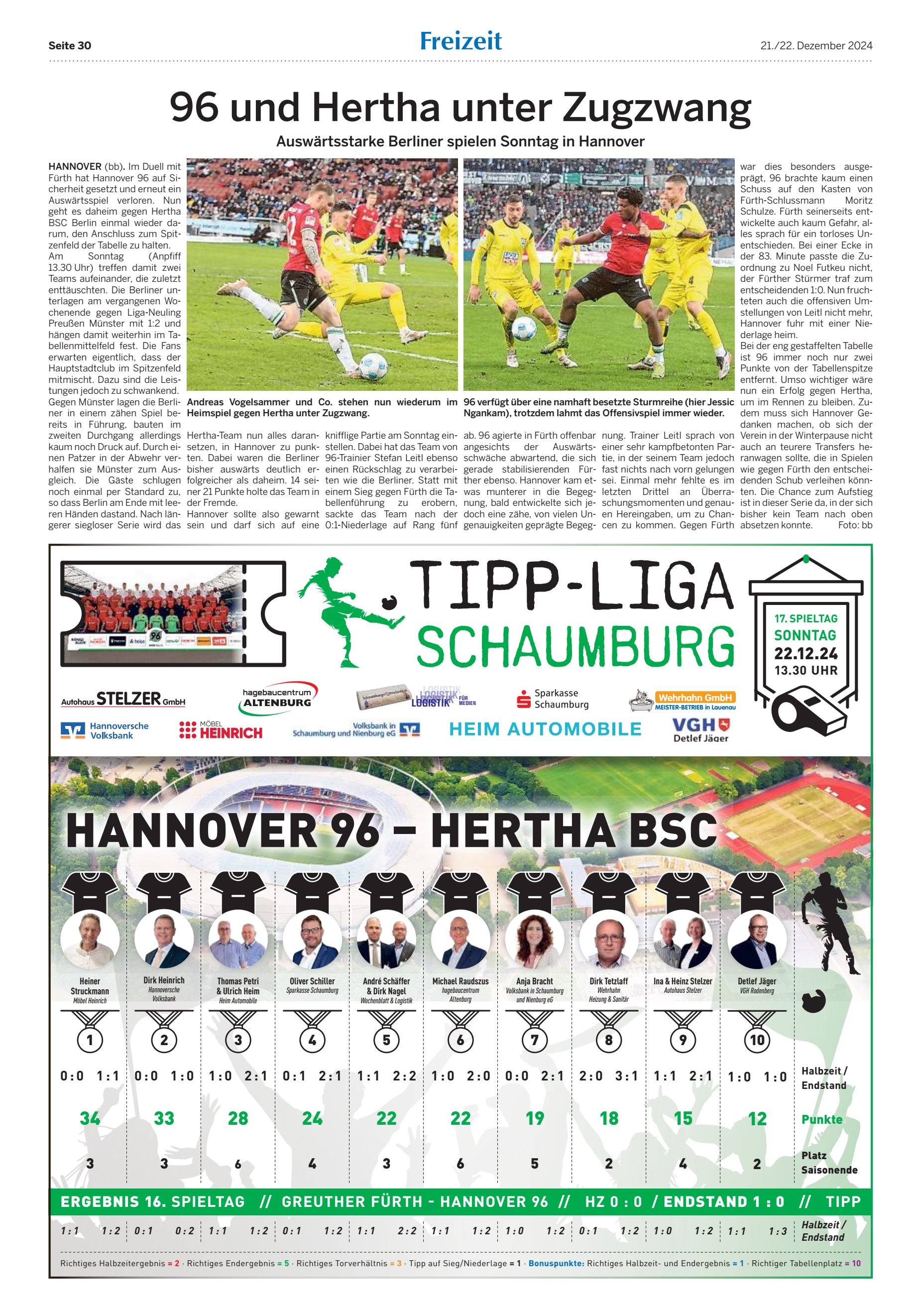 HANNOVER HERTHA Hertha