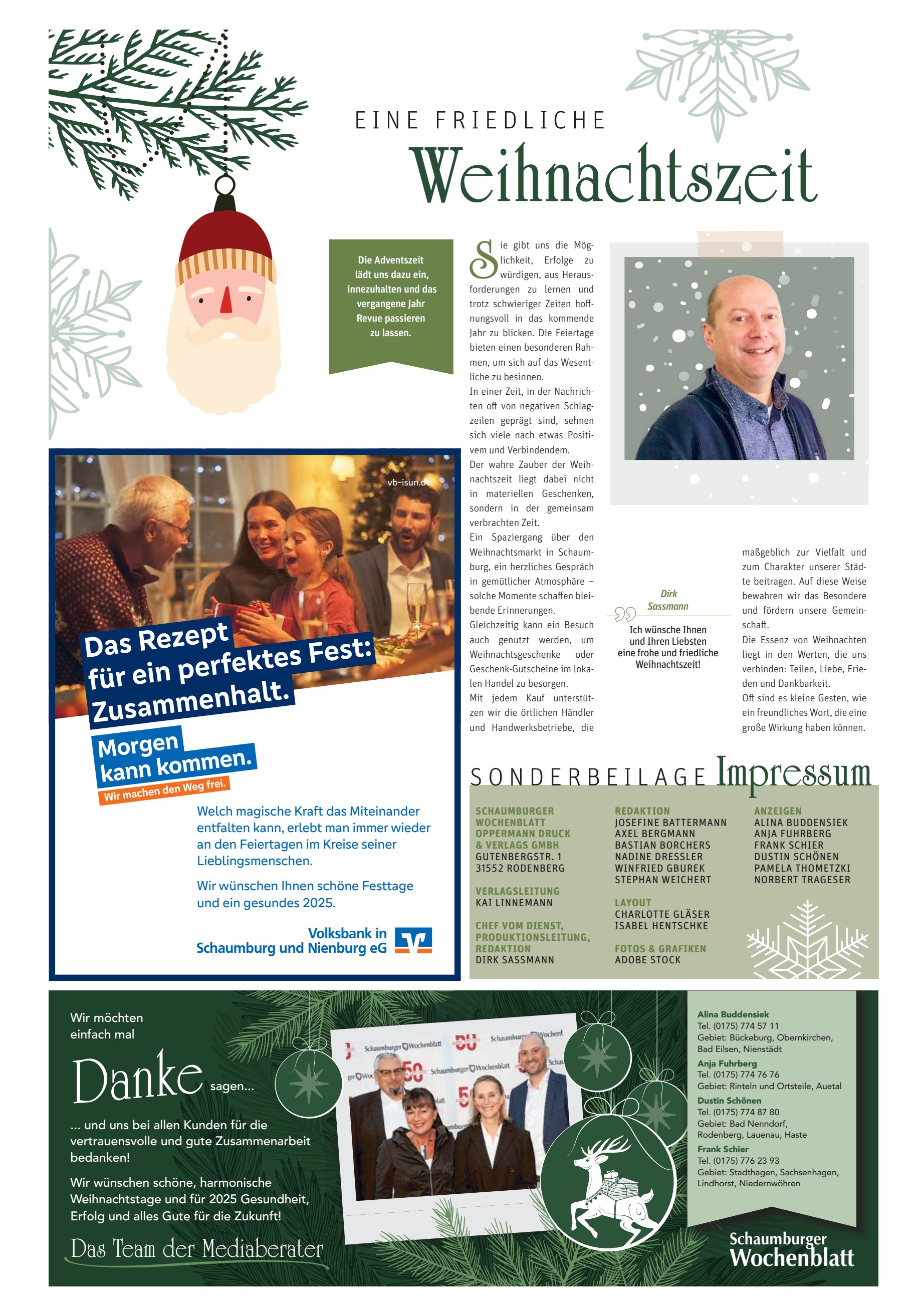 Weihnachtszeit Impressum Team
