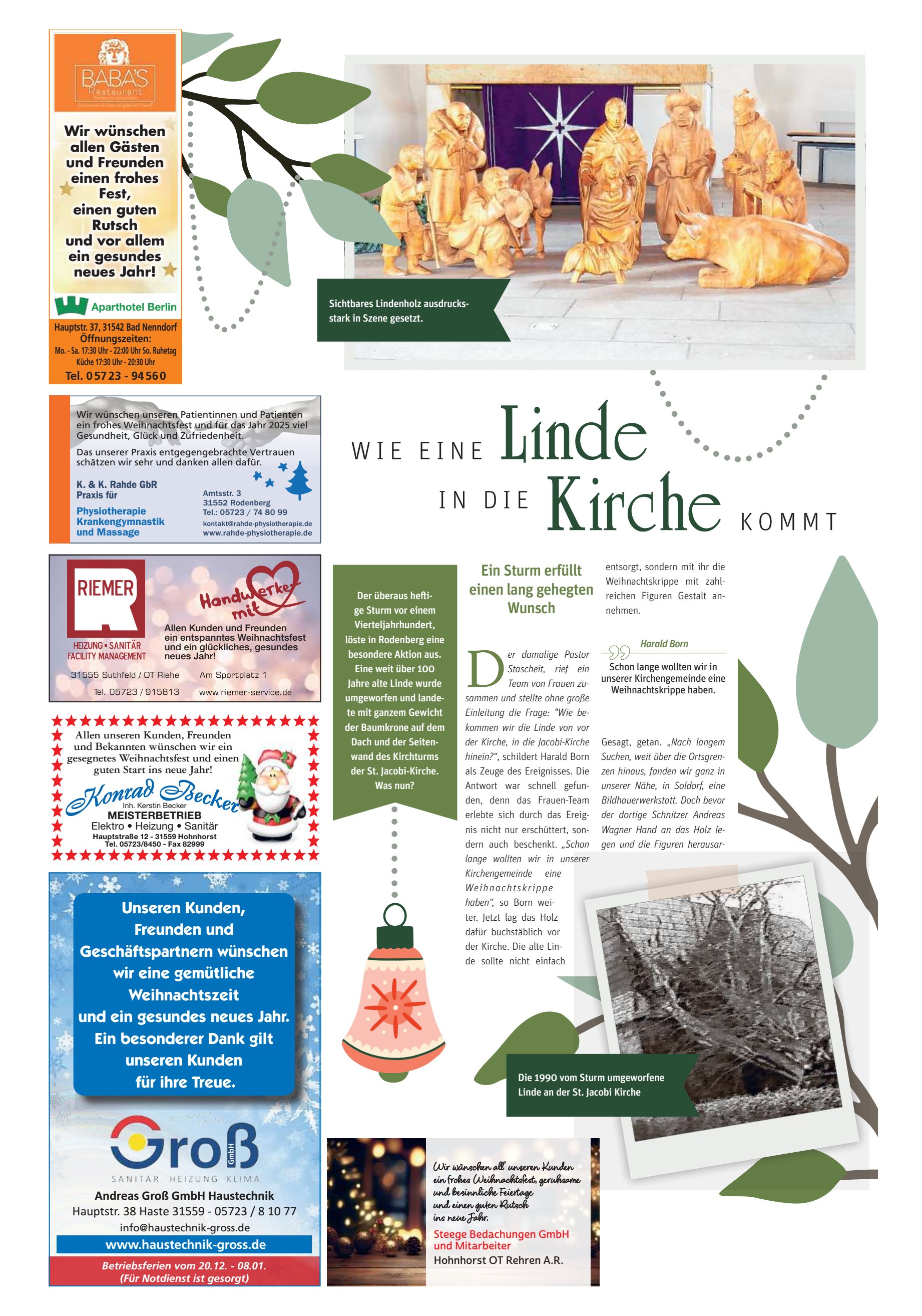 Kirche Linde Sturm