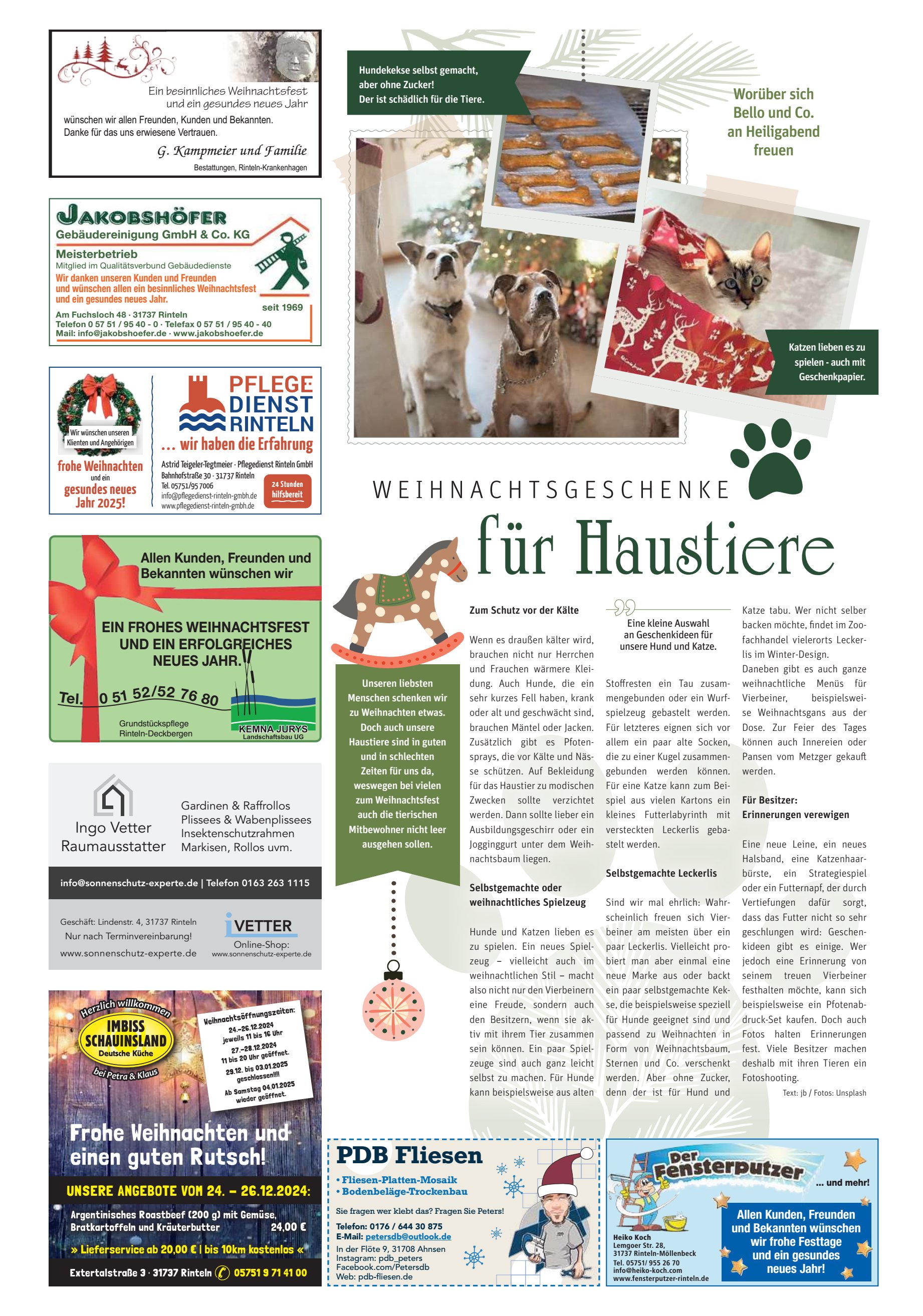 Haustiere Frohe Weihnachten