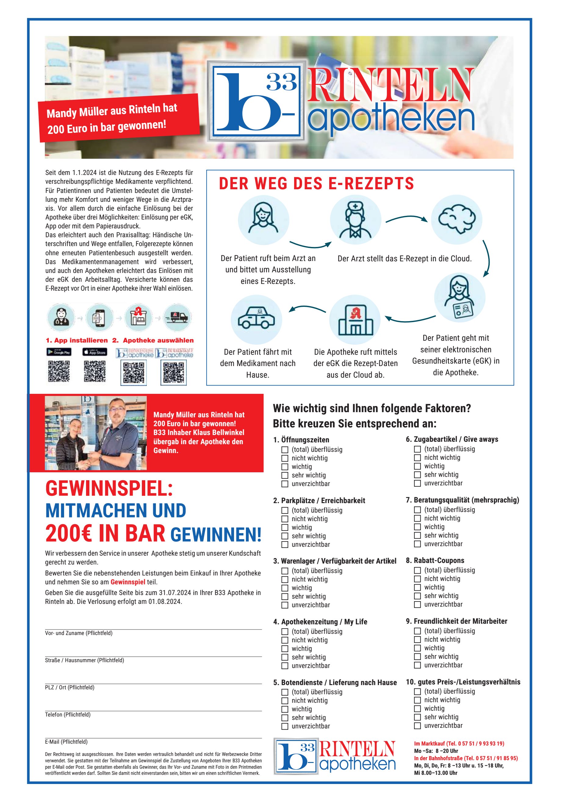 apotheken Rinteln GEWINNSPIEL